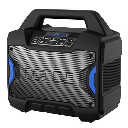 ION Block Rocker - Portable Bluetooth Outdoor Party Speaker with Karaoke Microphone, Battery, 4 Speakers, Radio, USB Port, App, Water-Resistant, 120W