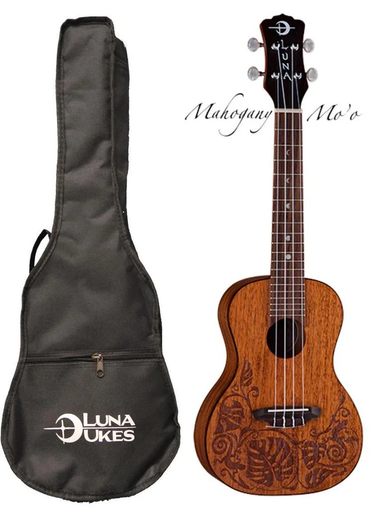 Luna Mahogany Series Mo'o Concert Ukulele, UKE MO MAH