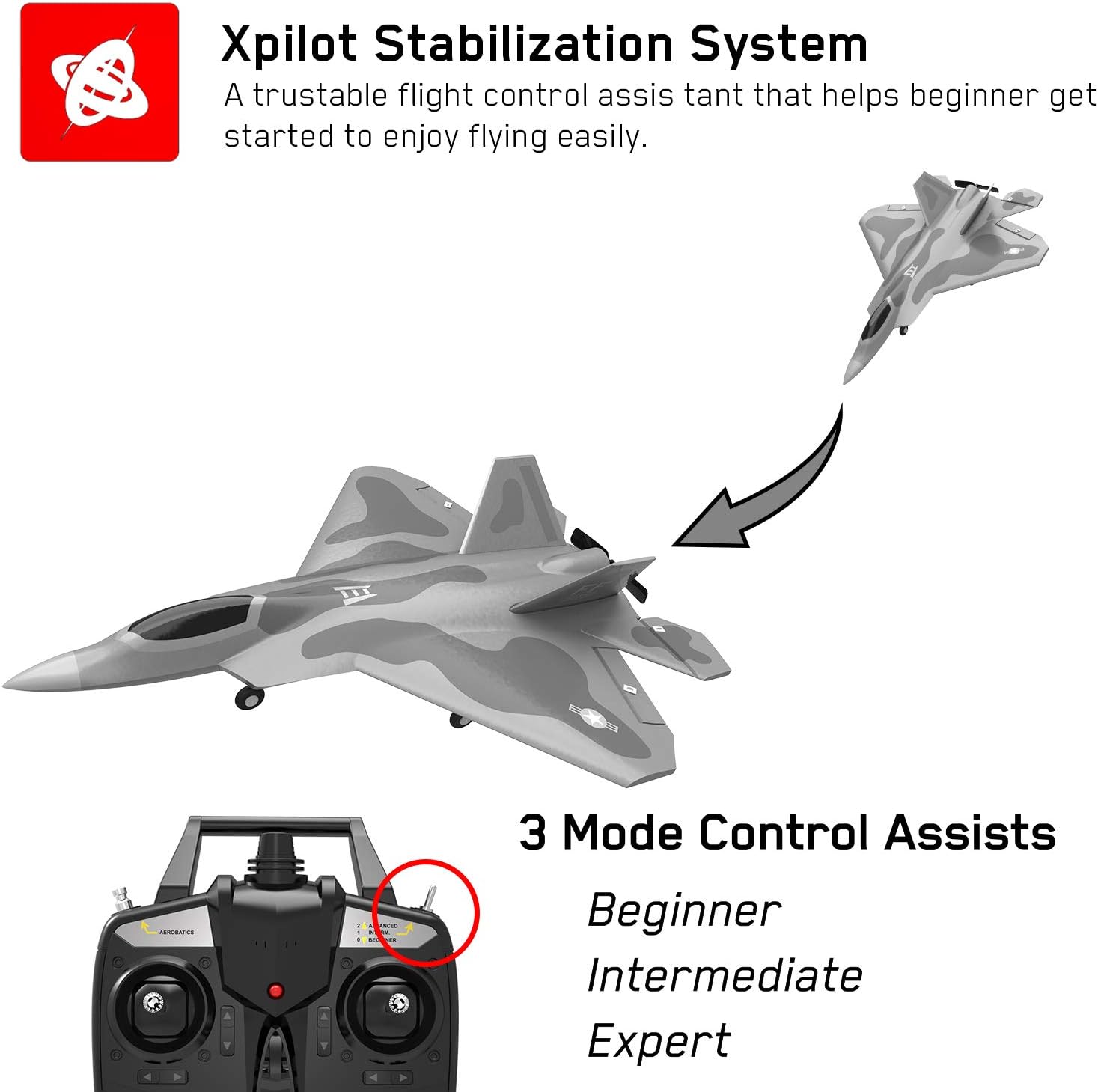 Top race Rc jet 4 channel remote control fighter jet rc plane ready to fly rc planes for adults, one key stunts rc airplane, high speed rc airplane, hobby rc jet plane FOR ADVANCED FLYERS ONLY TR-F22B