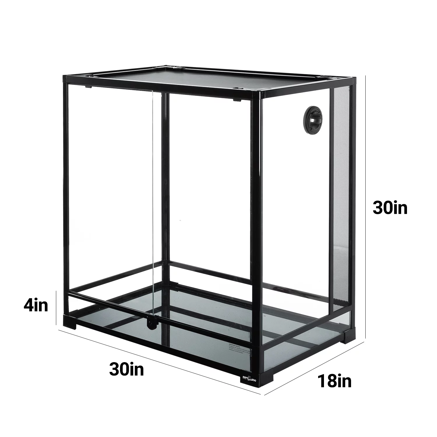 GUZZLO Full Glass 58 Gallon Reptile Tank, Front Opening Reptile Terrarium 30" x 18"x 30", Double Hinged Opening Doors & Top Screen Ventilation