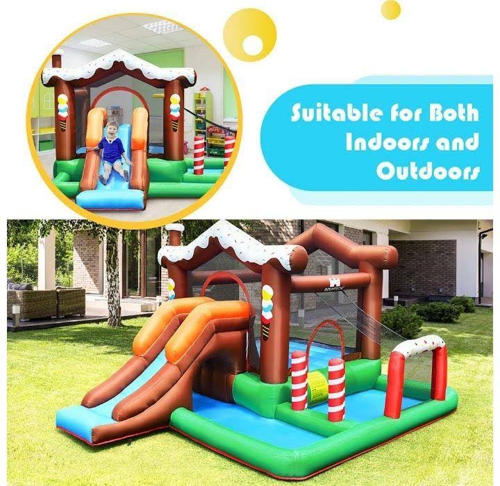 Kids Inflatable Bounce House Jumping Castle Slide Climber Bouncer