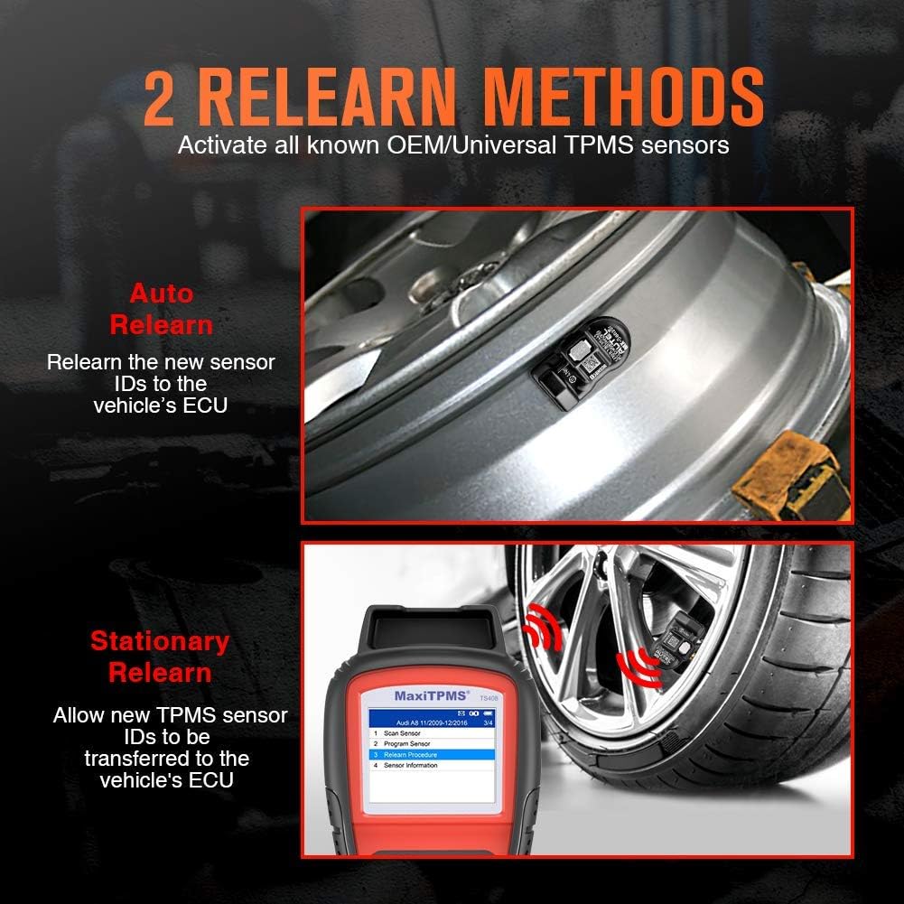 2022 Autel TPMS Relearn Tool TS408, Upgraded of TS401 Tire Pressure Monitor Sensor Programming Tool for All Cars, TPMS Reset, Sensor Activation, Program for Autel MX-Sensors without OBD2 Cable