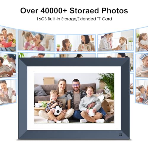 WiFi Digital Photo Frame - Digital Picture Frame, Touch Screen, Full Function, Motion Sensor, Share Photos or Videos via APP or Email, Unlimited Cloud Storage, Best Gift for Christmas