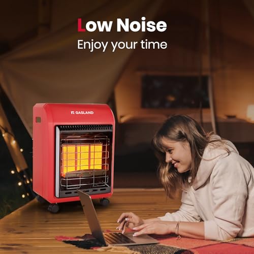 Gasland MHA18BN Propane Radiant heater, 18,000 BTU Warm Area up to 450 sq. ft, Portable LP Gas Heater for Garages, Workshops and Construction Sites, Ultra Quiet Propane Heater with LP Regulator Hose