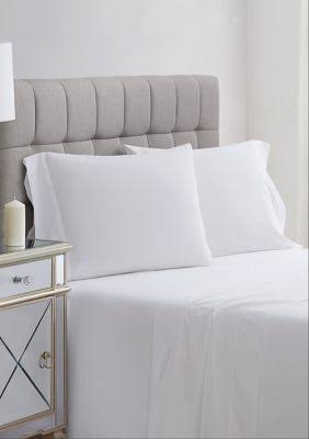 Charisma 400 Percale Sheet Set - White - Queen