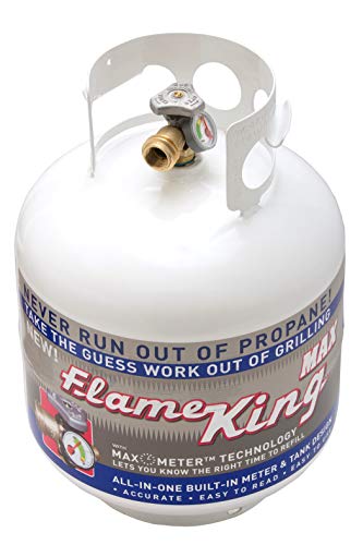 Flame King 20 lb Steel Propane Tank Cylinder and (2-Pack) Flame King Refillable 1LB Propane Cylinders