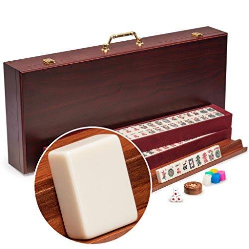 Yellow Mountain Imports American Mahjong Set The Classic with Vintage Rosewood