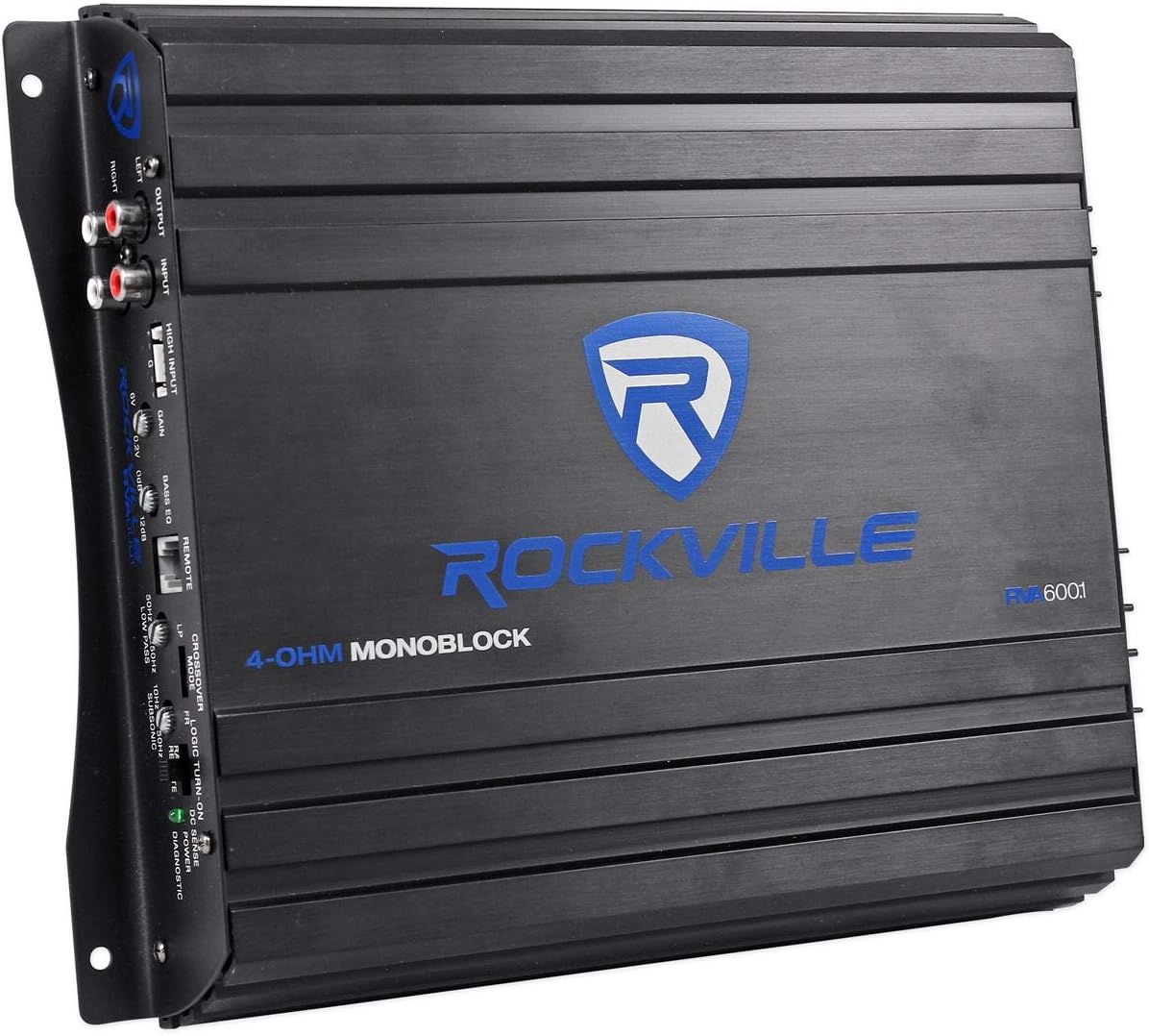 Rockville RV8.2A 800 Watt Dual 8 Car Subwoofer Enclosure+Mono Amplifier+Amp Kit