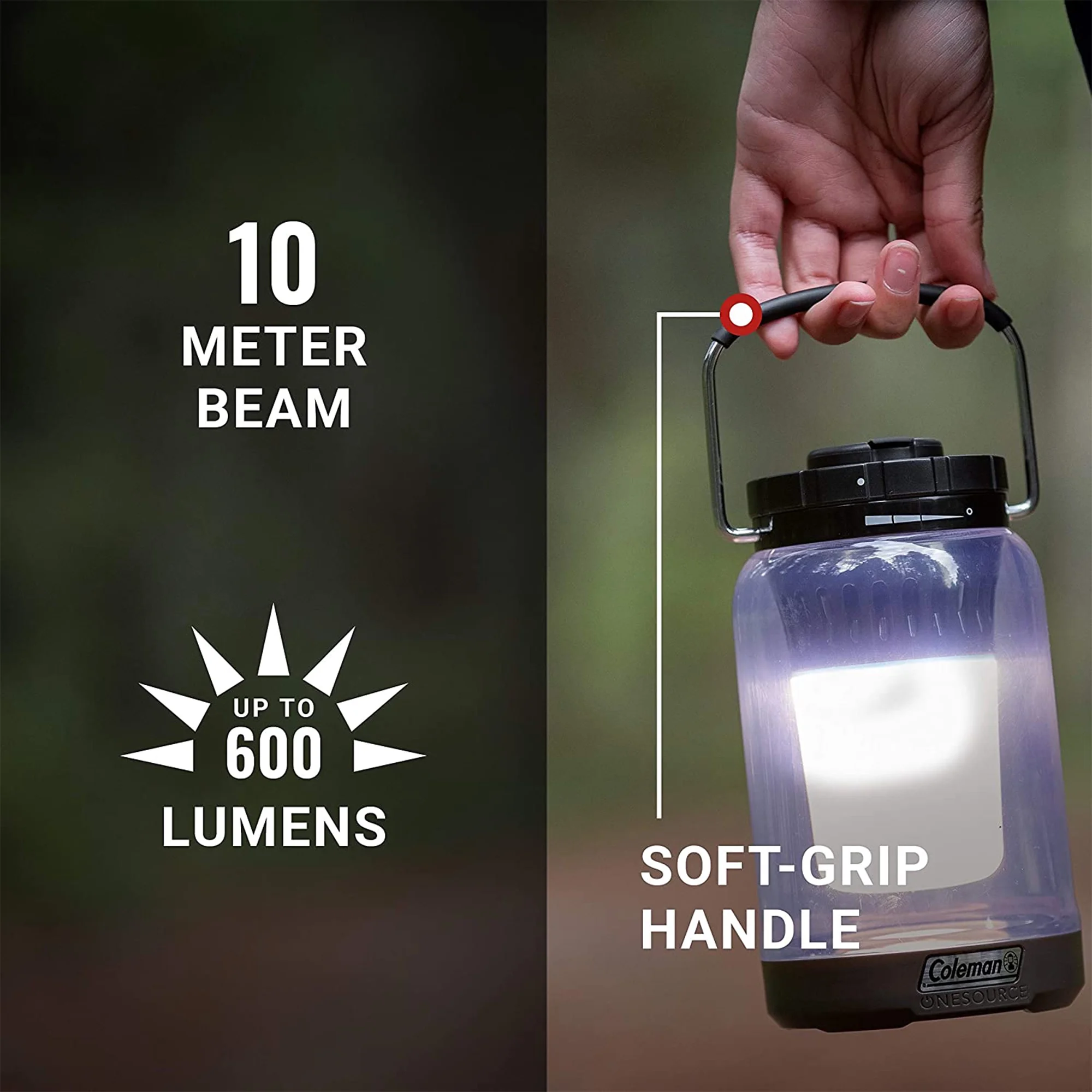 Coleman OneSource 600 Lumens Outdoor Lantern w/ Charging Station (2 Pack)