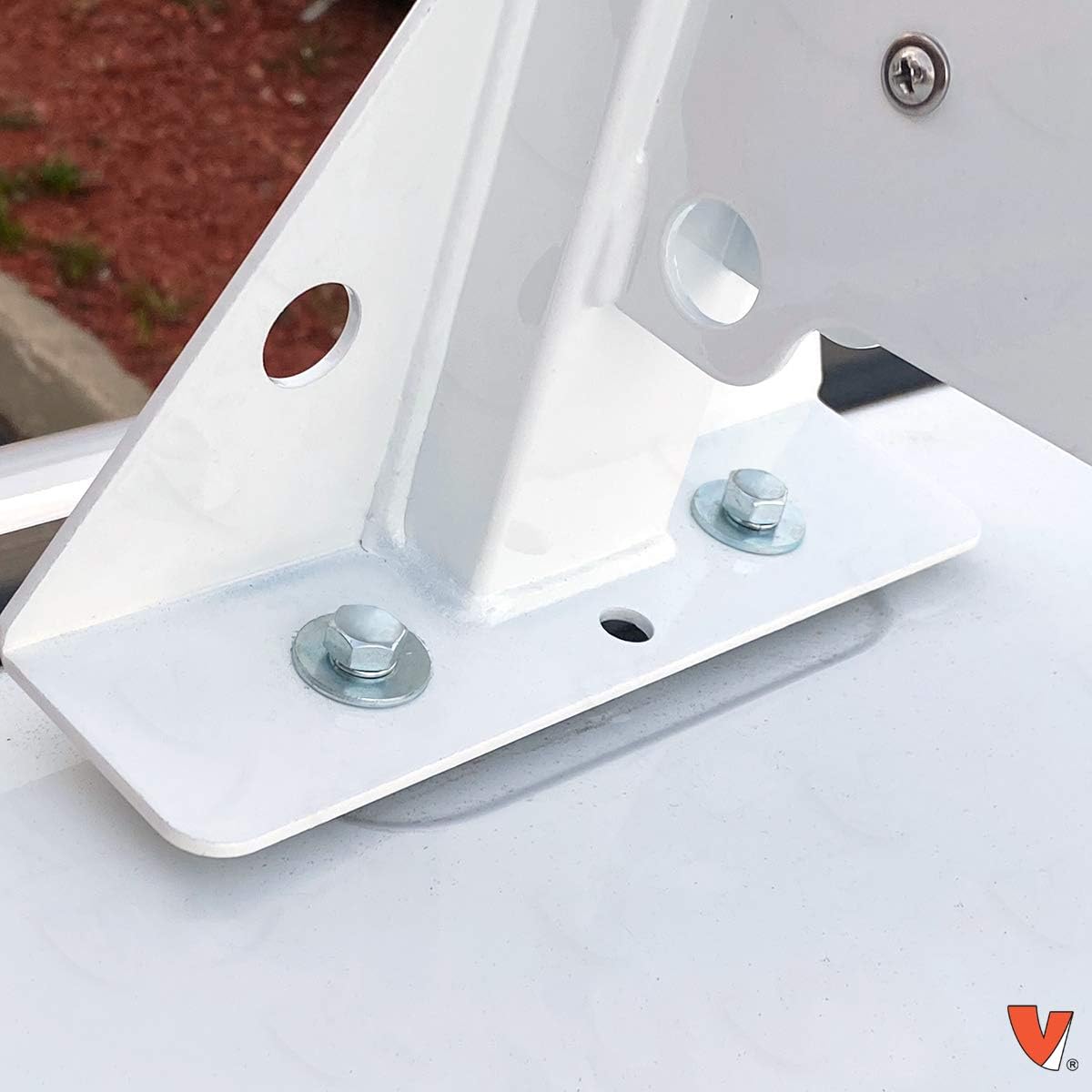 Vantech H1 2 Bar for RAM ProMaster City Steel Ladder roof Rack 2015-On, White