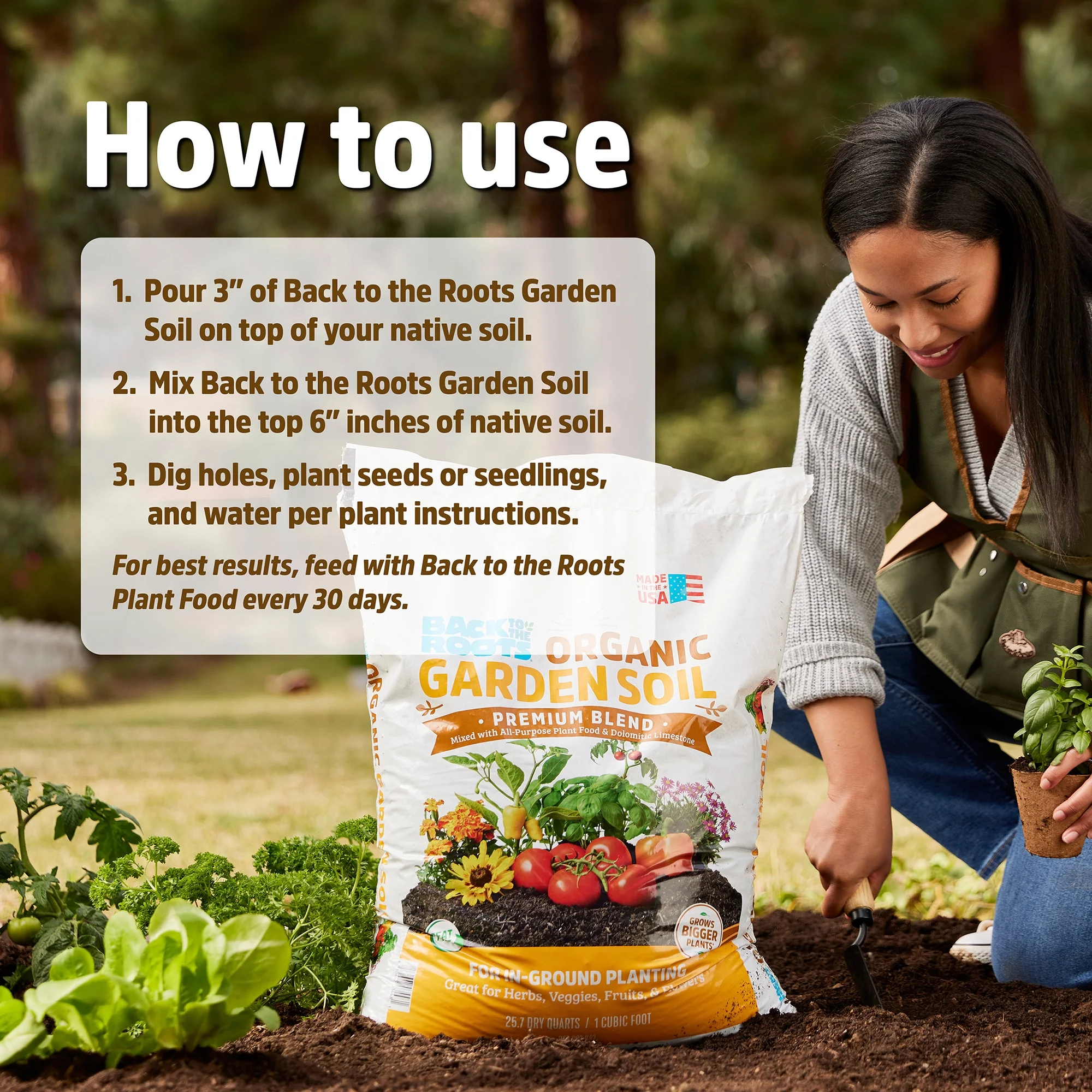 Back to the Roots Organic Garden Soil Pallet, 60 1 cu. ft. bags, 1900lb