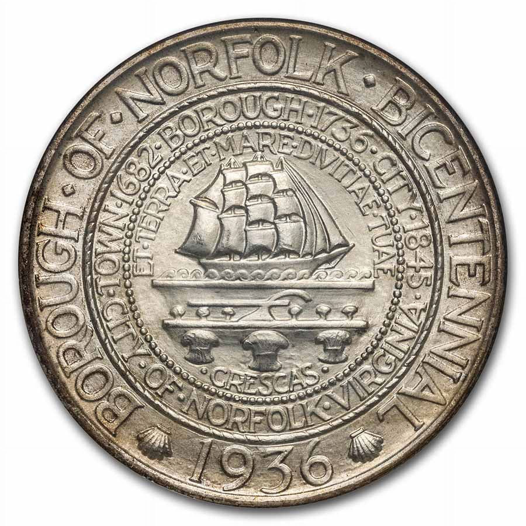 1936 Norfolk, VA Half Dollar Commem MS-67 NGC