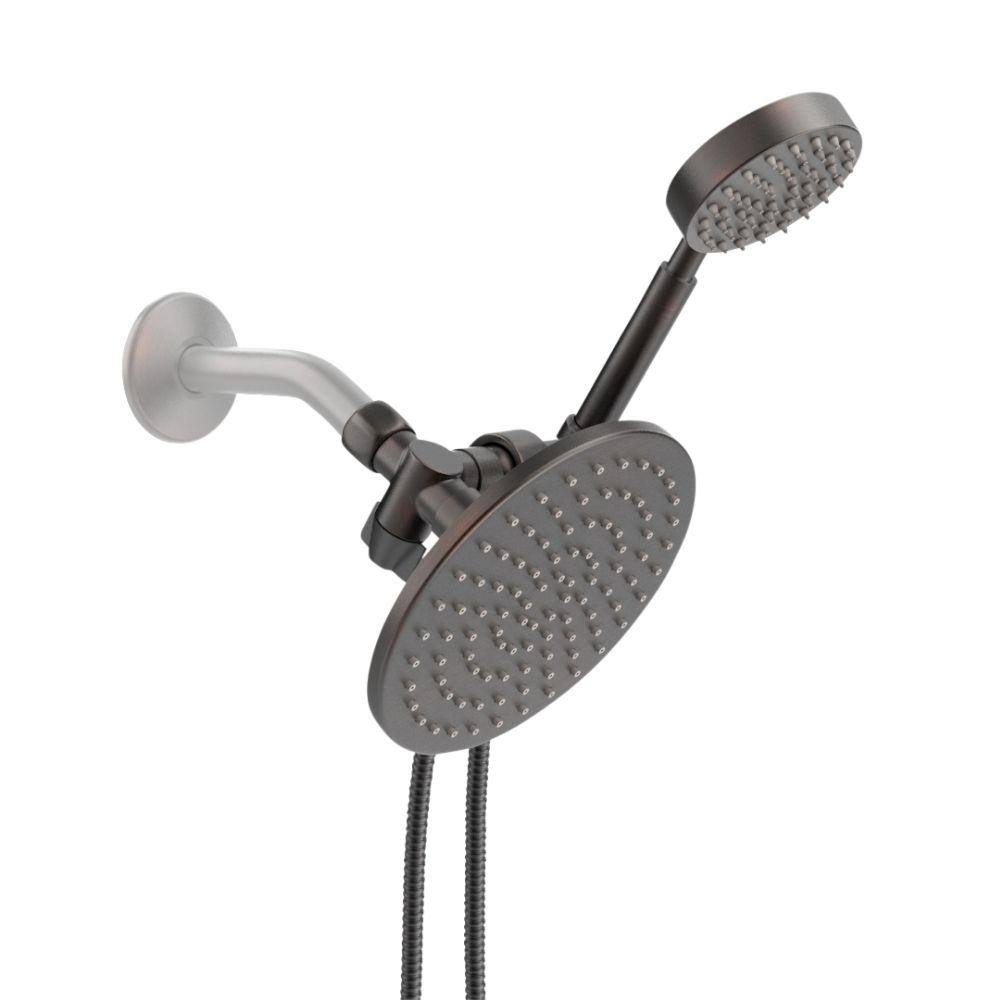 All Metal Dual Shower Head Combo with Hand Held and Rain Shower Head, 2.5 GPM Brushed Nickel