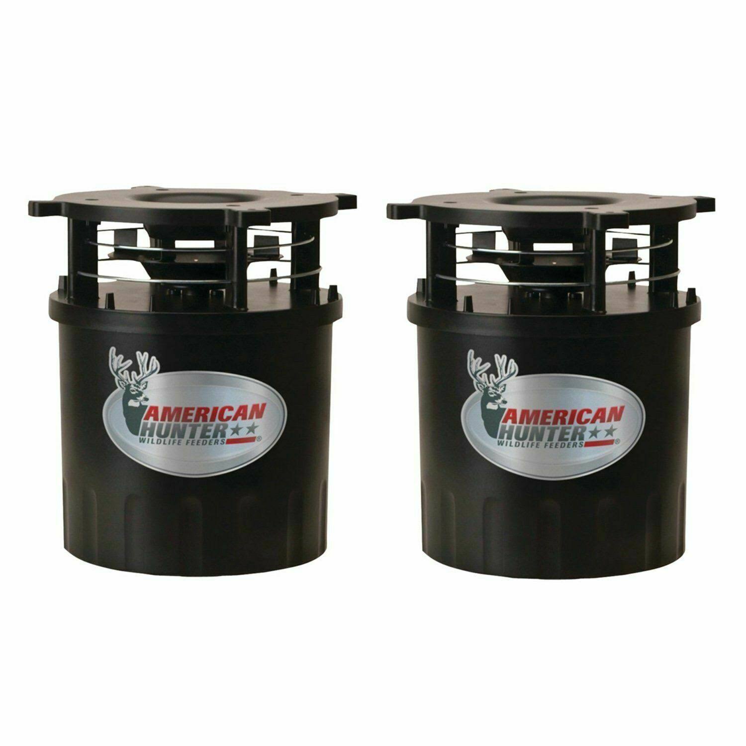American Hunter R-Pro Wildlife Game Feeder Kit w/ Timer & Varmint Guard (2 Pack)