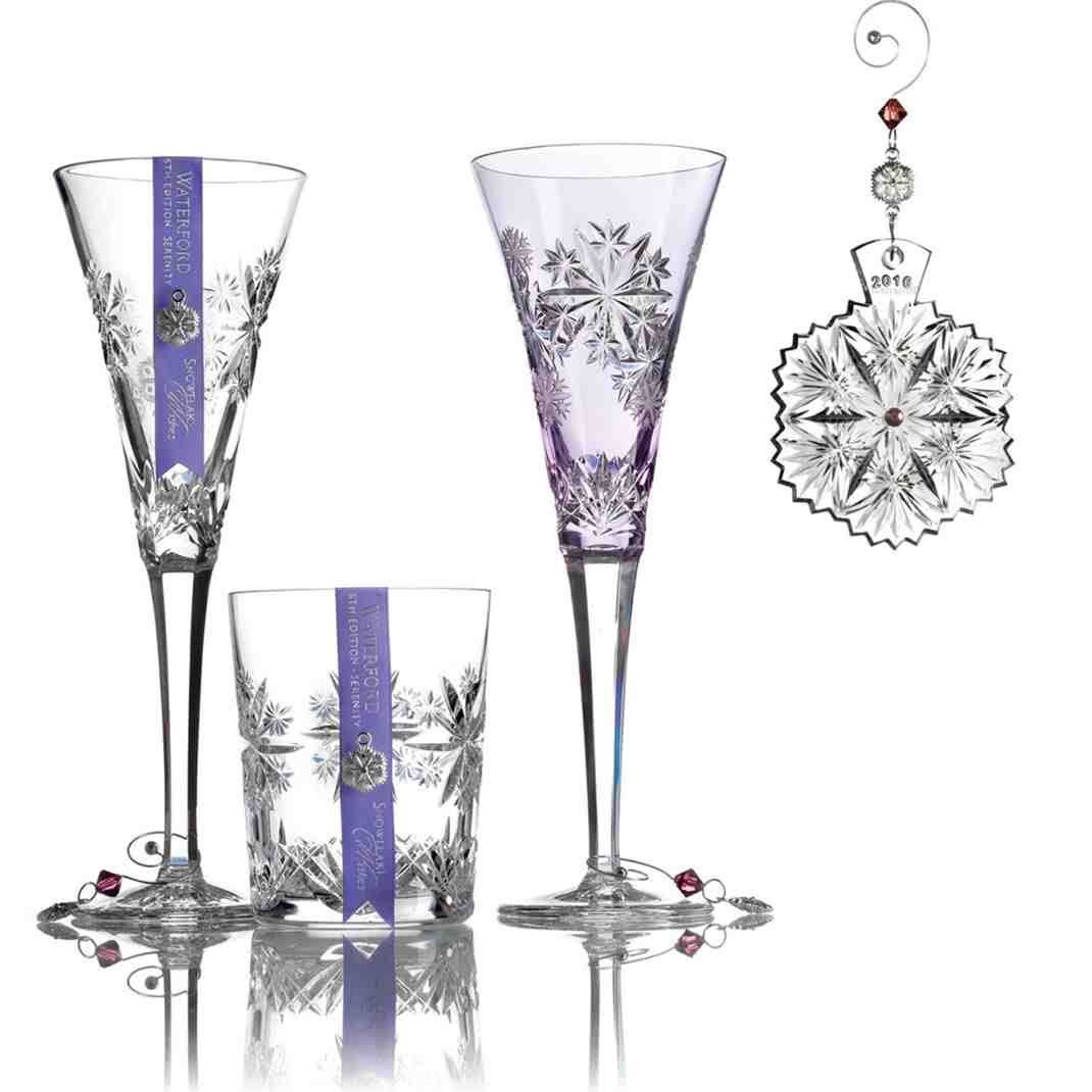 Waterford Snowflake Wishes Serenity Prestige Lavender Flute