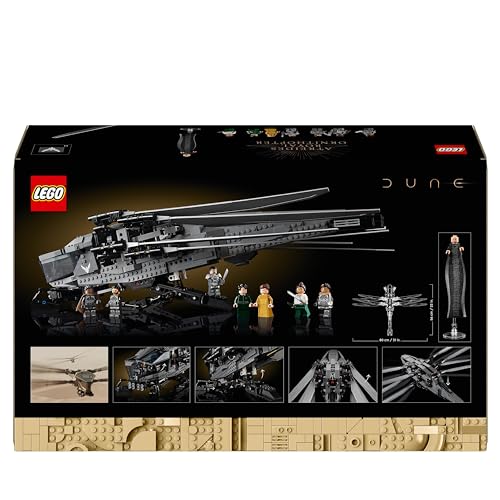 LEGO Icons Dune Atreides Royal Ornithopter, Adult Collection Set, Gift Idea for Women, Men and Science Movie Lovers with 8 Minifigures Including Chani and Baron Harkonnen 10327