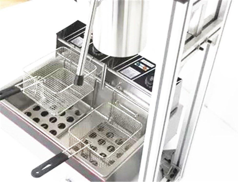 ALDKitchen Churro Maker Machine Commercial 5L Churros maker machine with 12L Electric Liters Deep Fryer (6L Electric fryer, 110V)