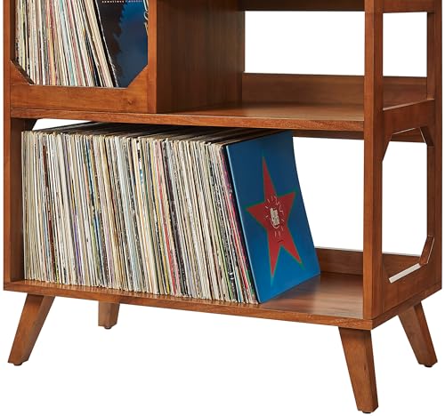 Crosley Furniture Asheville Medium Record Storage Console, Walnut