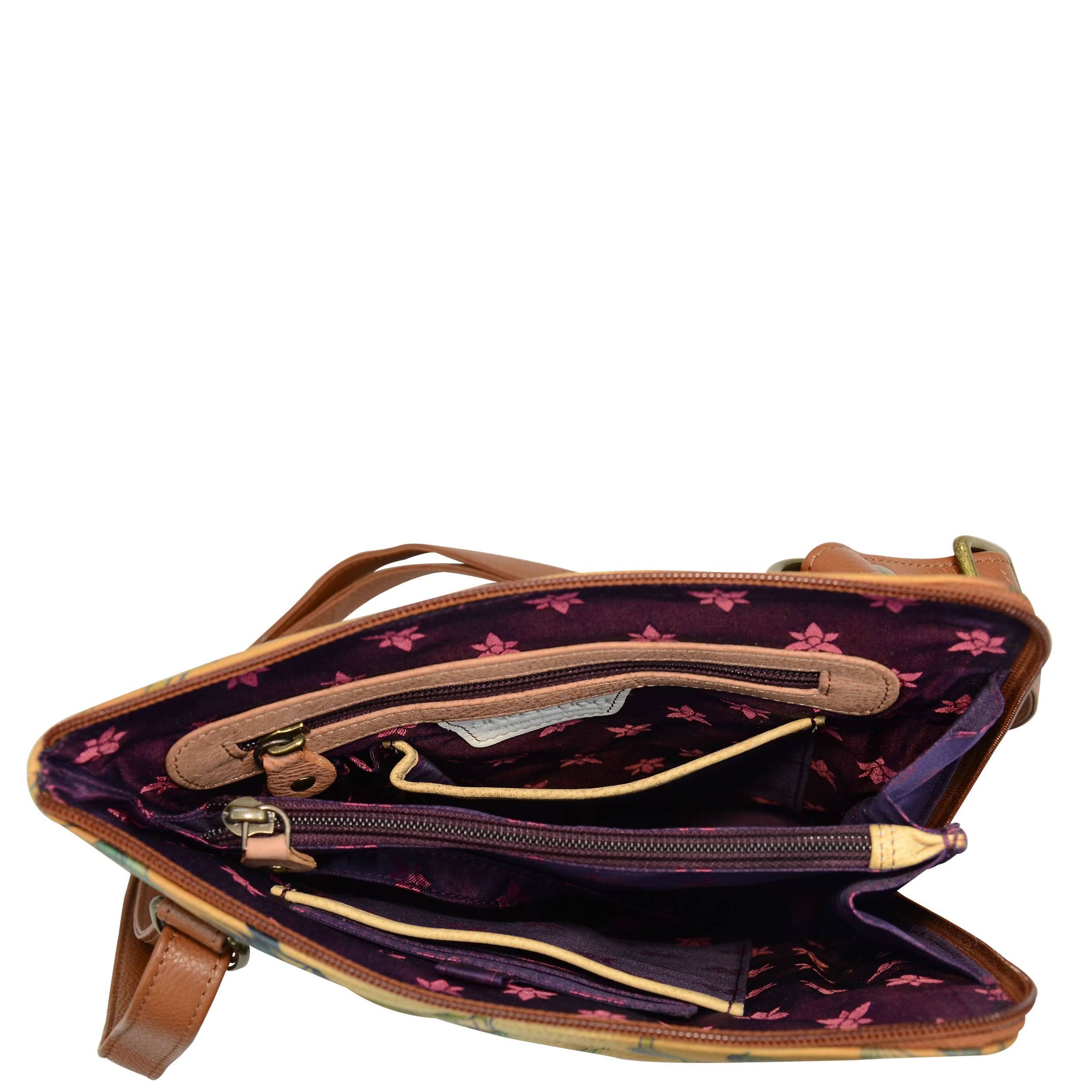 Anuschka Caribbean Garden Zip Travel Organizer Bag
