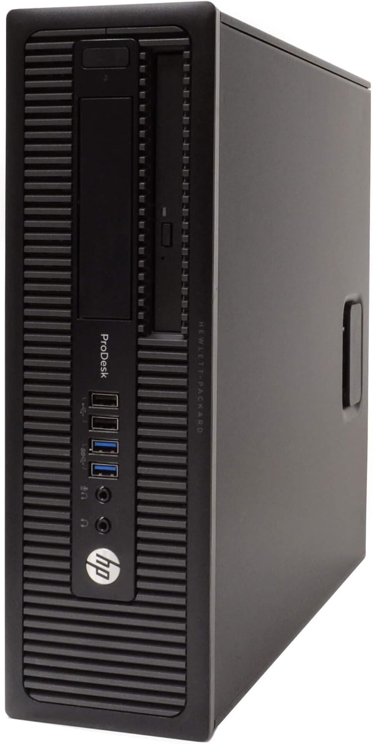 HP ProDesk 600G1 Desktop Computer PC, Intel Quad-Core i5, 500GB HDD Storage, 4GB DDR3 RAM, Windows 10 Home, DVD, WiFi, New 24in Monitor, Wireless Keyboard and Mouse (Renewed)