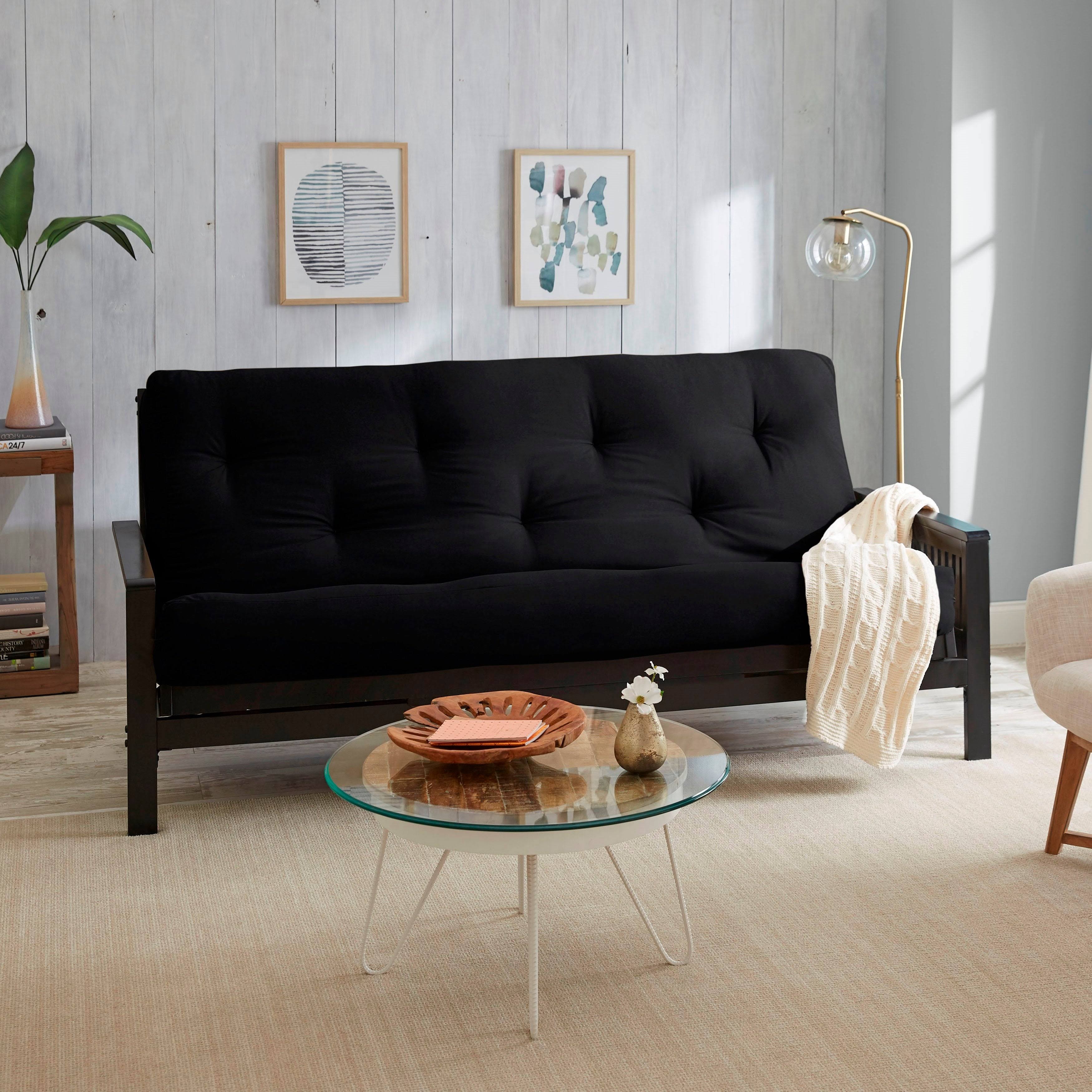 Porch u0026 Den Ordonez Black 8-Inch Queen-size Dual Latex Futon Mattress