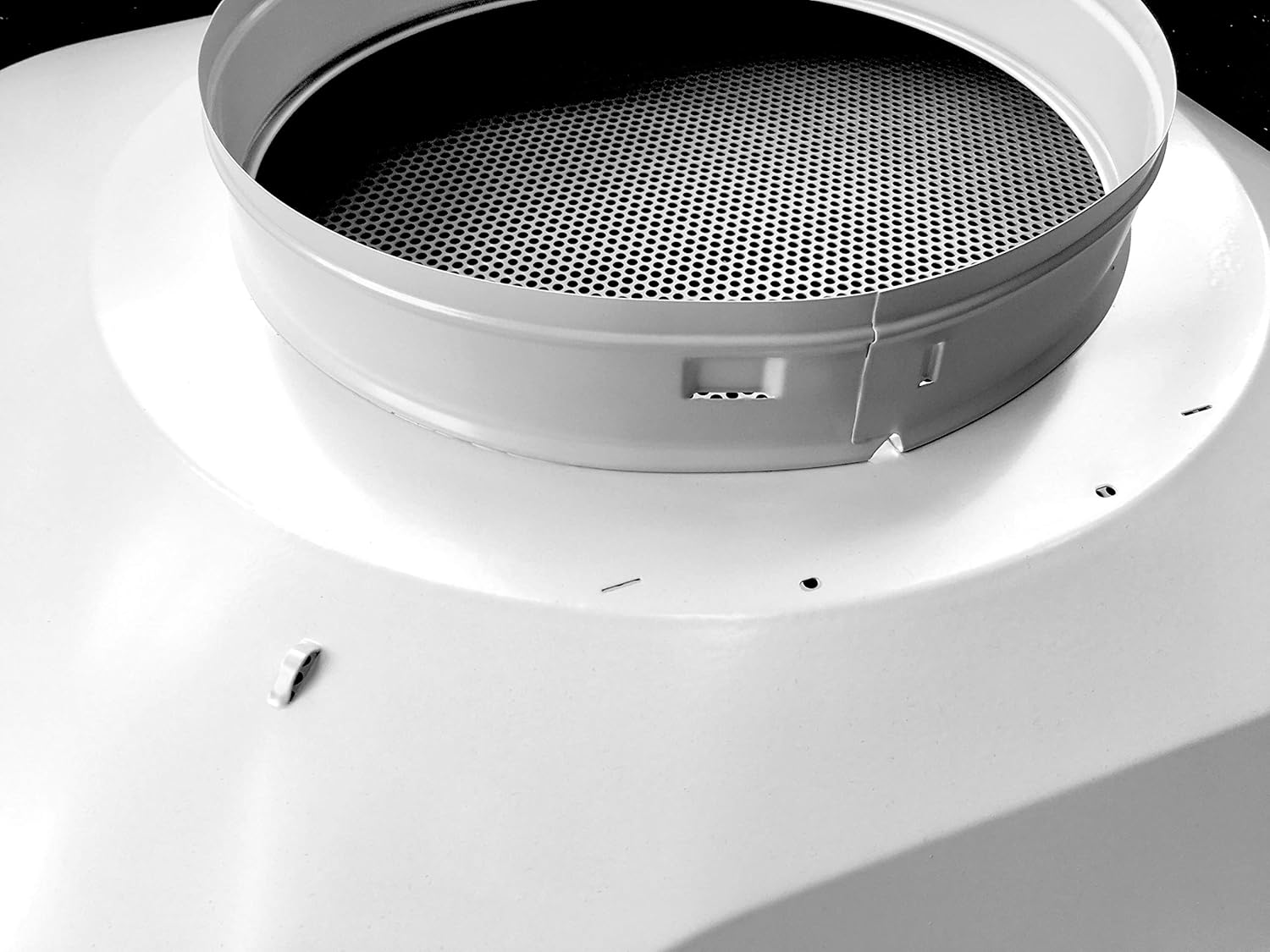 24 x 24 T-Bar Drop Ceiling Perforated Return Grill - Metal Back Casing - with 12 Collar