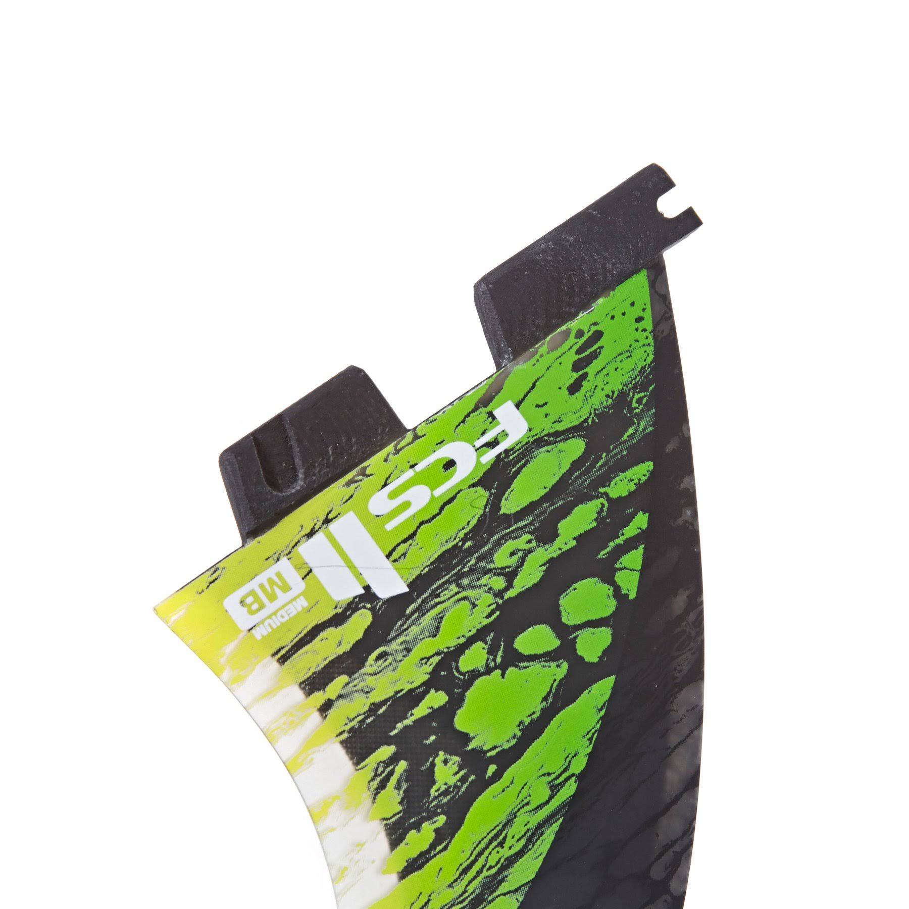FCS II Matt Biolos PC Carbon Tri Fins Medium / Green