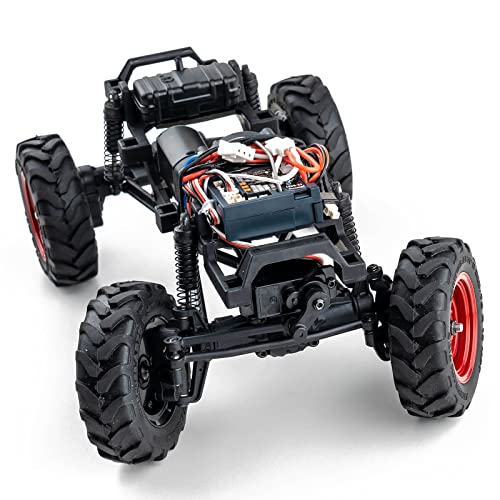 FMS RC Crwaler 1/24 Scale FCX24 Power Wagon RTR V2 4WD 2.4GHz 3CH Offroad RC Car Model Vehicle Hobby Grade Remote Control Car(Yellow)