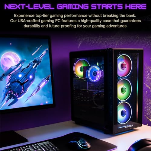 NOVATECH Phantom - Prebuilt Gaming PC Desktop Computer - RX580 8GB - Intel i7 Xeon 3.5GHz - 16GB RAM - 512GB M.2 SSD WiFi/BT, Win 10 Pro - Gaming Computer Tower - Pre Built PC Gaming - 1 Year Warranty