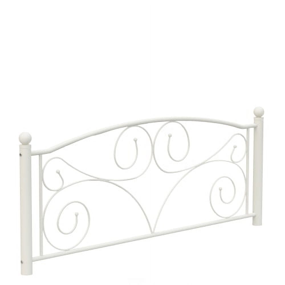 Full Size Unique Flower Sturdy System Metal Bed Frame with Headboard and Footboard - Modern Style Easy Assembly No Box Spring Needed
