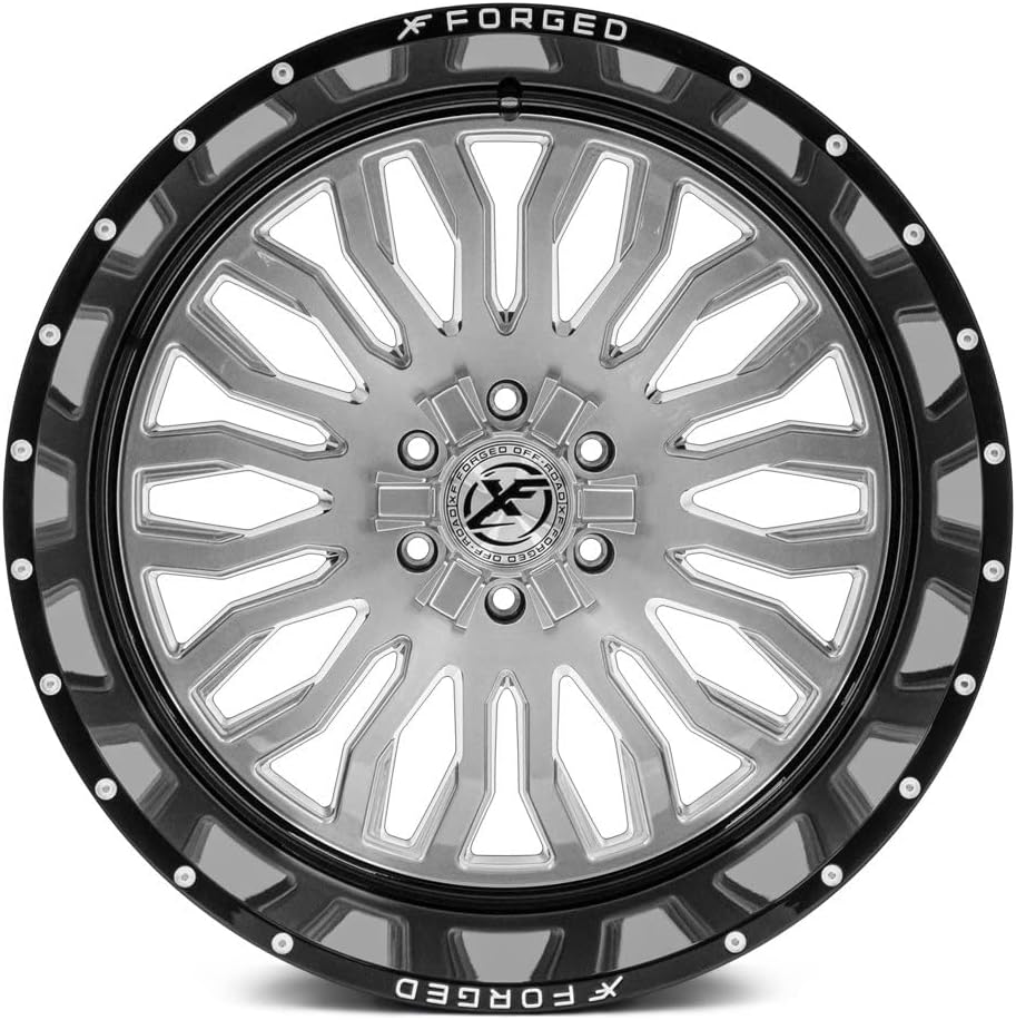 XF Offroad 305 Custom Wheel - 20x9, 20 Offset, 6x135 Bolt Pattern, 108mm Hub - Milled Brushed with Black Lip Rim
