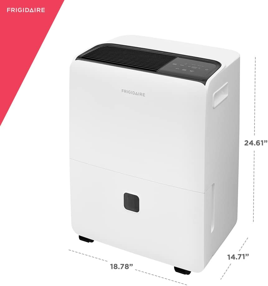Frigidaire Dehumidifier, High Humidity 50 Pint Capacity, in White