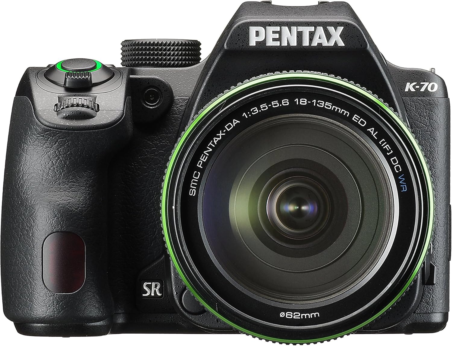 Pentax K-70 Weather-Sealed DSLR Camera with 18-135mm Lens (Black)