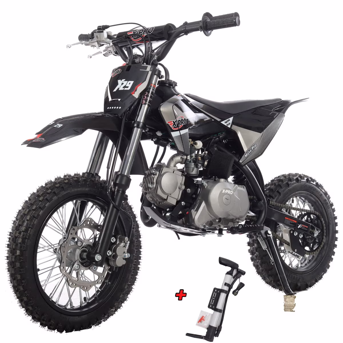 X-Pro New DB-K013 110cc Gas Pit Dirt Bike with Automatic Transmission, Electric Start. 14"/12" Tires!