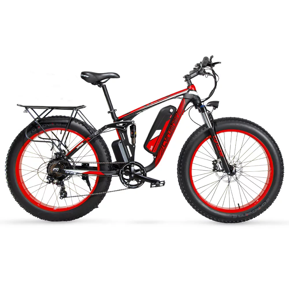 Cyrusher 750W Electric Bicycle Adult Foldable 4.0 Fat Tire Ebike Electric BikevSmart Commuter E-bike Blue LG/Samsung Cell 48V 13ah