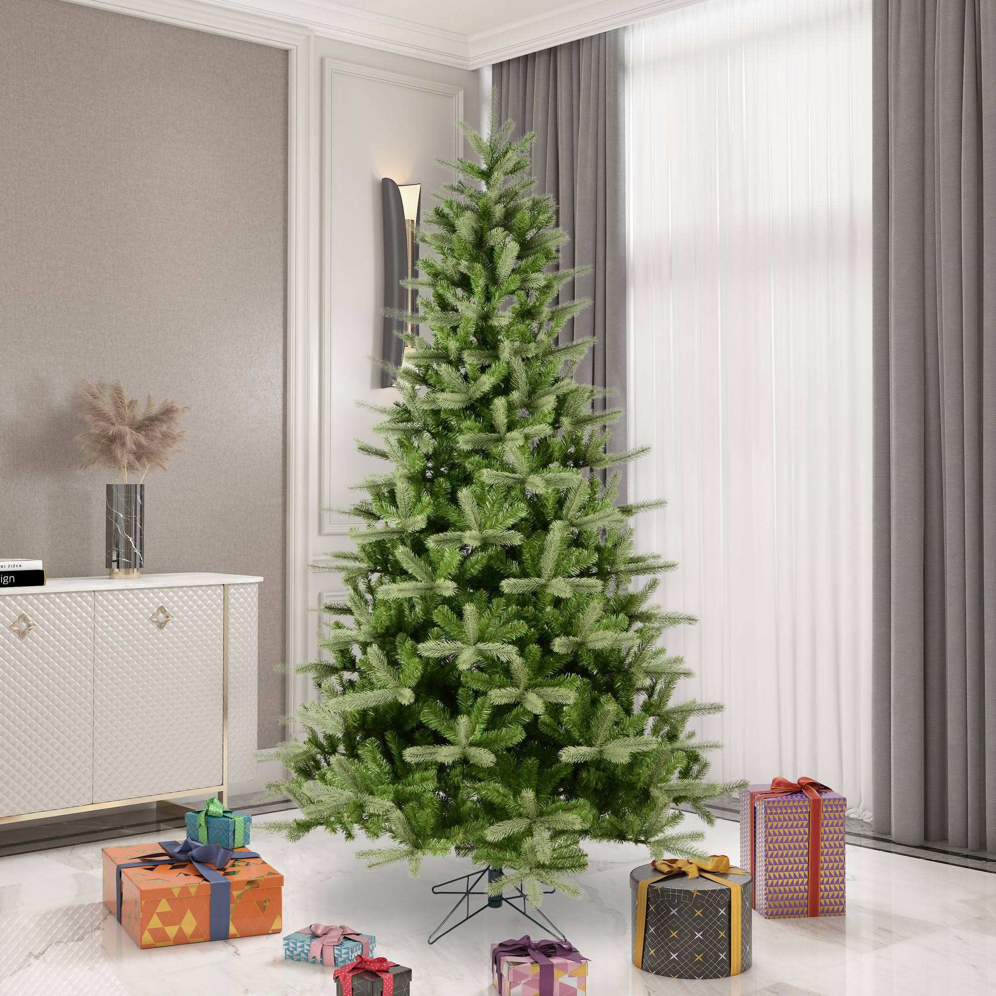 Vickerman 7.5& King Spruce Artificial Christmas Tree Green
