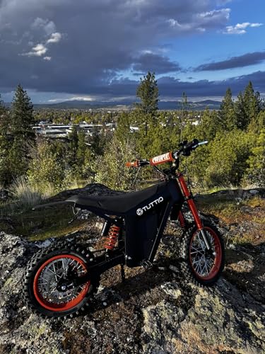 Tuttio Soleil 01 Electric Dirt Bike 2000W, 37MPH Speed, 14"/12" Fat Tires Electric Motorcycle, 48V 21AH Battery for 45 Mile Range,Ideal for Adults & Teens 13+ on Mountain Adventures(USA Warehouse)