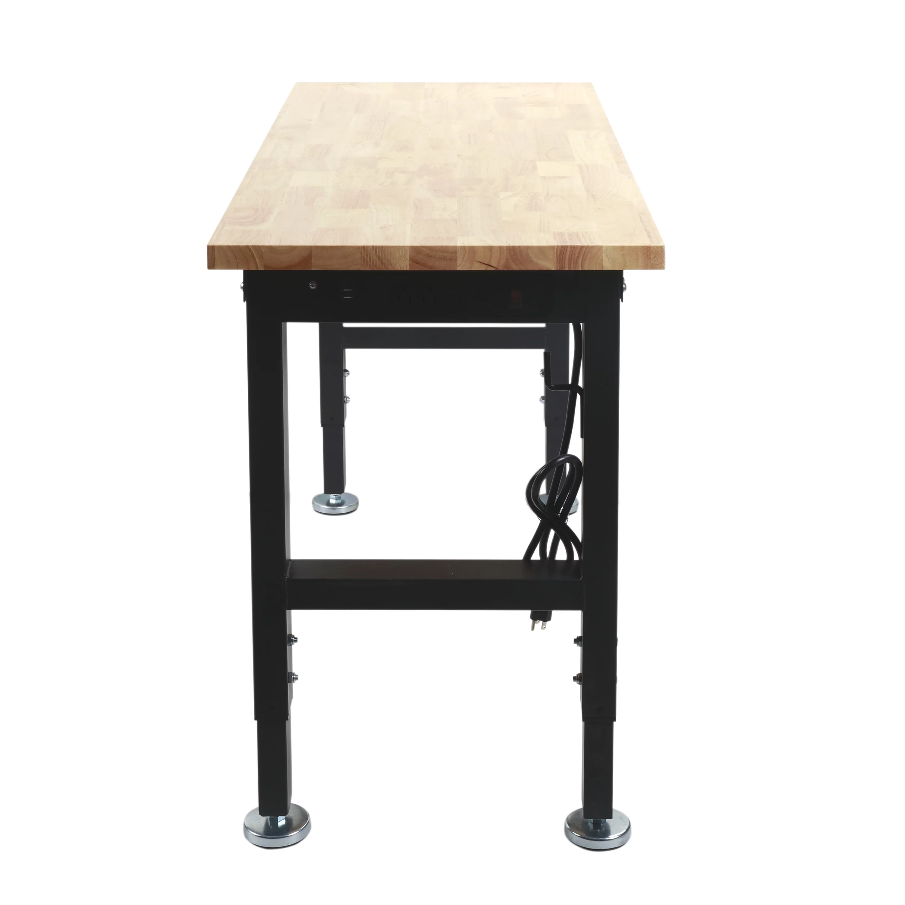 Frontier 48-inch Heavy-Duty Workbench with Adjustable Height, Wood Worktop, Steel Frame