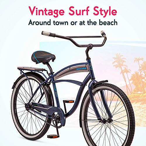 Kulana Lakona Youth and Adult Beach Cruiser Bike, Men and Women, 20-26-Inch Wheel Options, Step-Through or Step-Over Frames, Single or 7-Speed, Coaster or Linear Pull Brakes