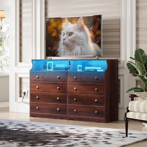 WLIVE Wood Dresser with 5 Drawers, Black Wooden Storage Cabinet, Organizer Drawers for Bedroom, Living Room, Hallway, Measuring 15.75" W * 31.50" D * 45.35" H ﻿