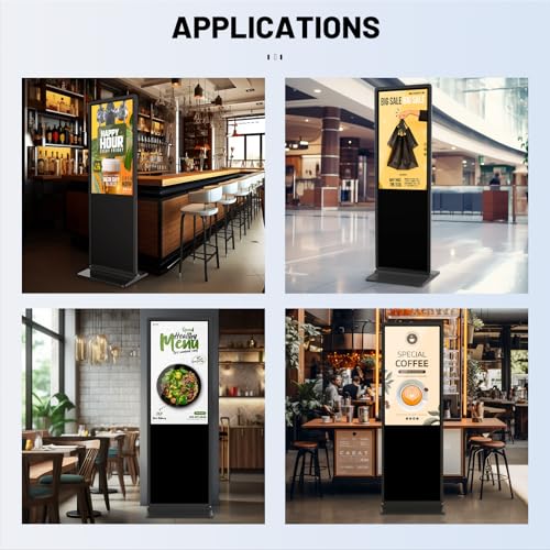 QIXZOCV Indoor Free Standing Digital Signage Advertising Displays Kiosk