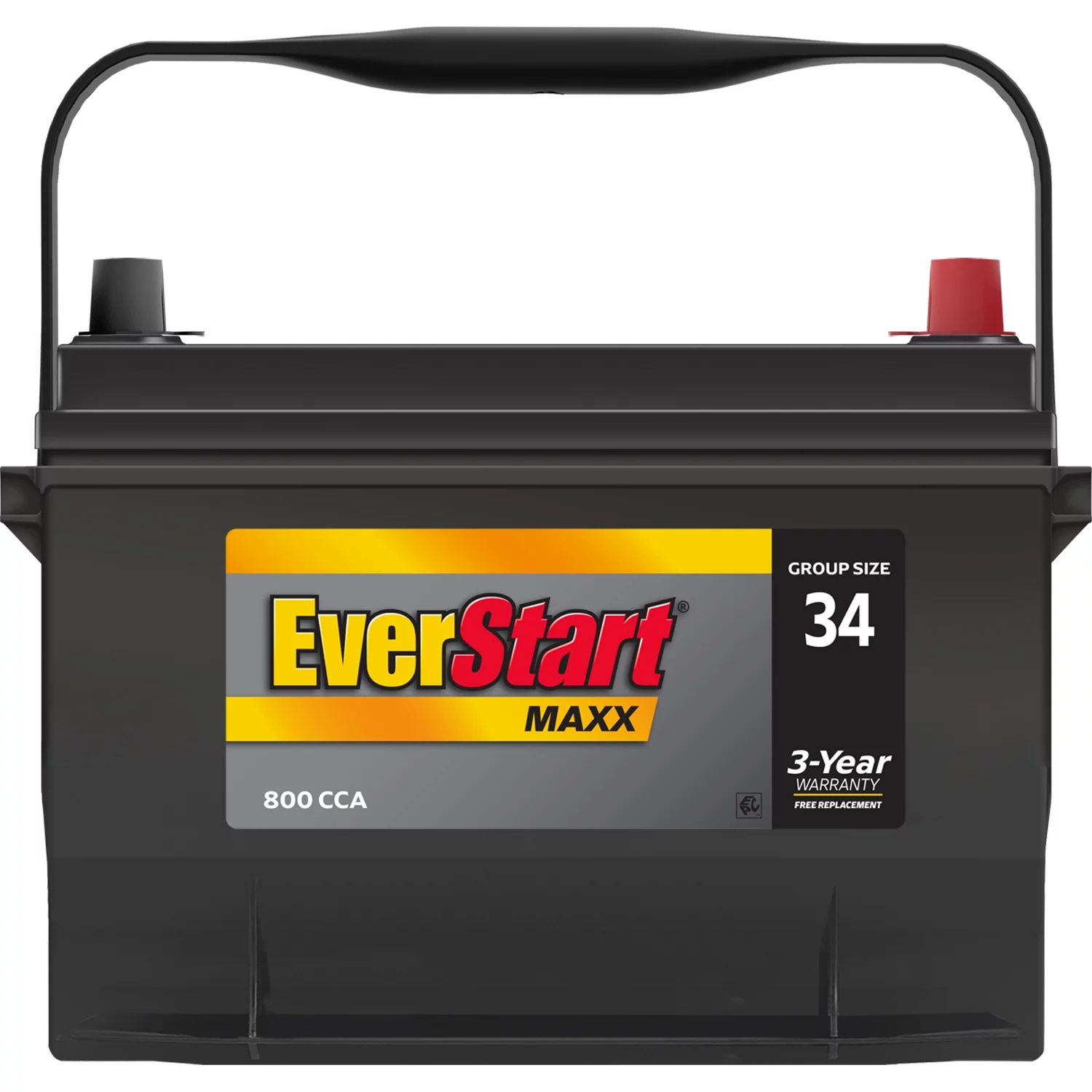 Car Battery - Group Size 34, 12V 800 CCA