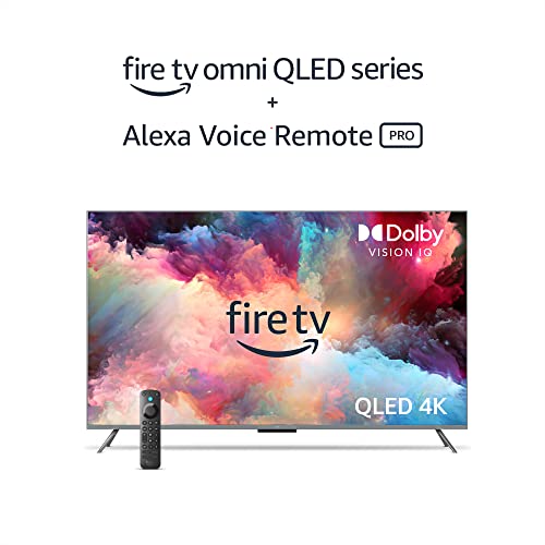 Amazon Fire TV 75" Omni QLED Series 4K UHD smart TV, Dolby Vision IQ, Fire TV Ambient Experience, local dimming, hands-free with Alexa
