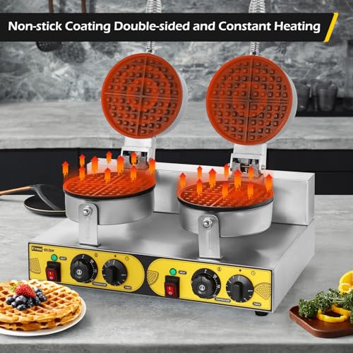 Dyna-Living Commercial Waffle Maker for Restaurant Bakeries Snack Bar