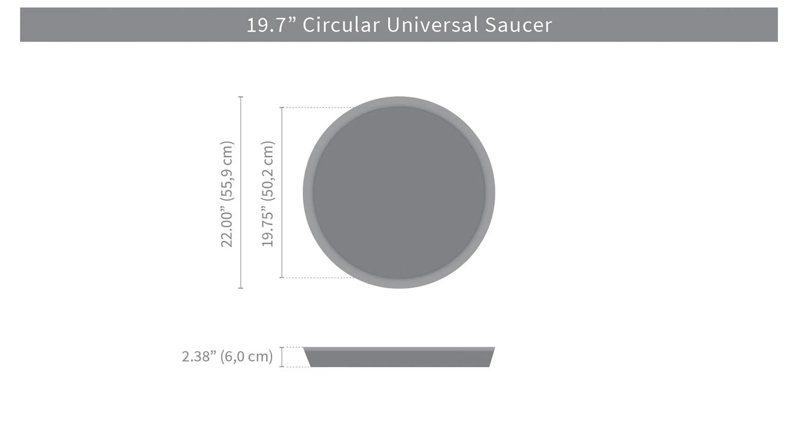 Universal Round Saucer - Alpine White, 19.7x22