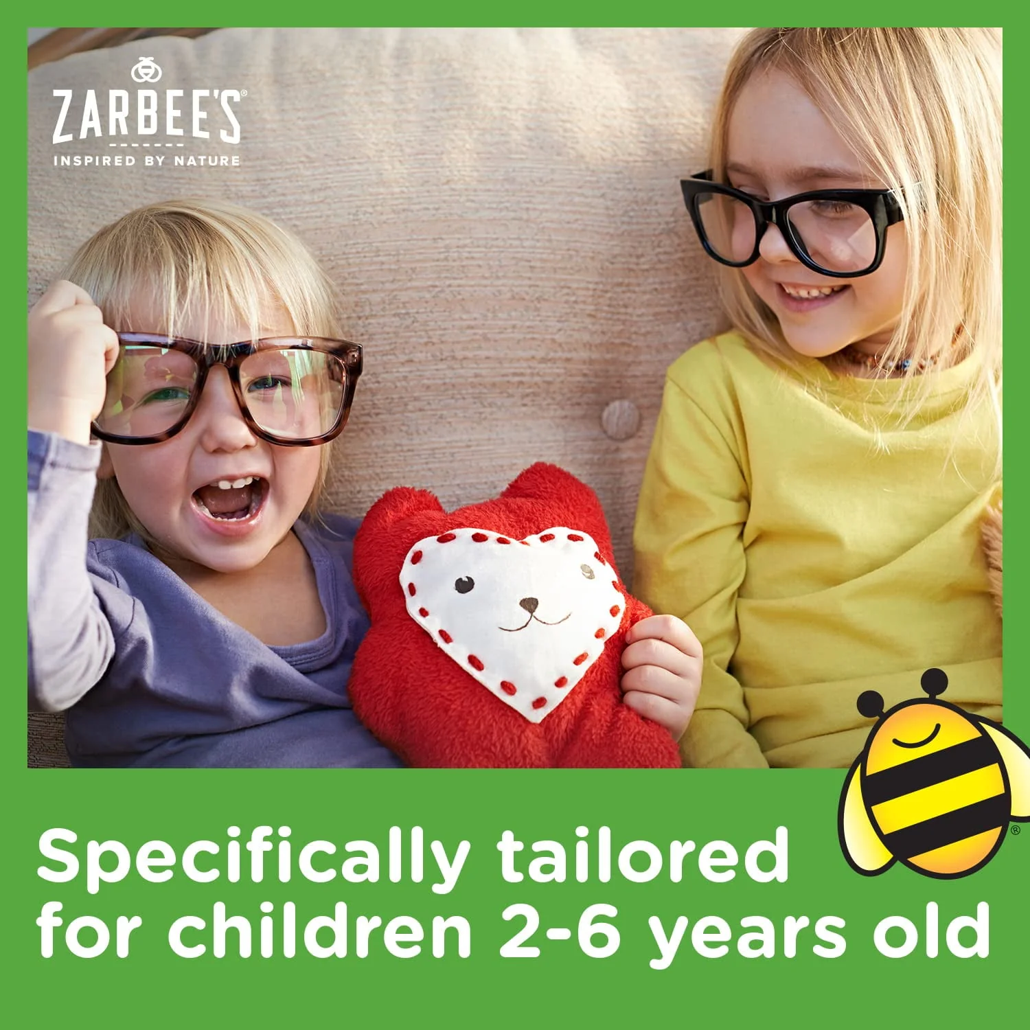 Zarbee's Kids Cough + Mucus Daytime with Honey, Ivy Leaf, Zinc & Elderberry, Mixed Berry, 4FL Oz