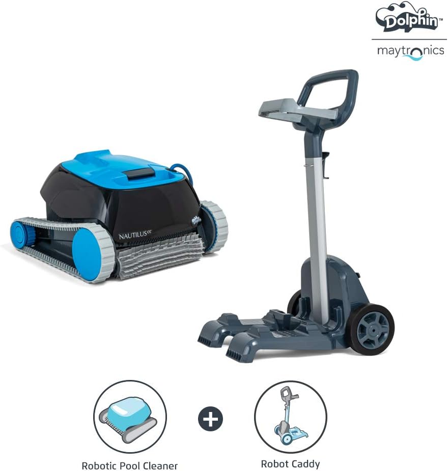 DOLPHIN Nautilus CC Automatic Robotic Pool Cleaner - Ideal for Above and In-Ground Swimming Pools up to 33 Feet - with Large Capacity Top Load Filter Basket…