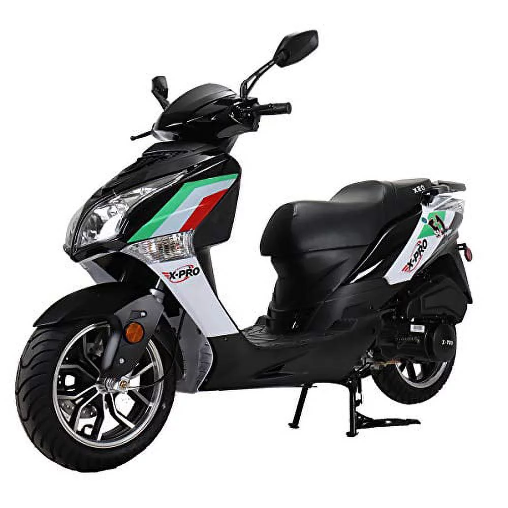 X-Pro Brand New 150cc Gas Moped Scooter, 13" Aluminum Wheels, Electric/Kick Start Large Headlights!