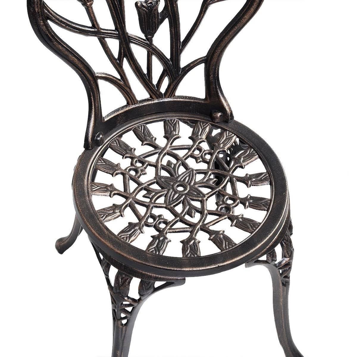 Modern Home Coventry Cast Aluminum Tulip 3PC Bistro Set