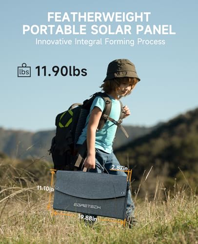 Portable Solar Panel 100W 17.5V with MC-4 to DC5521/XT60/Anderson Cable, 100W Foldable Solar Panels Kit with Adjustable Kickstands, Waterproof IP65 for Camping, Outdoor, Power Station